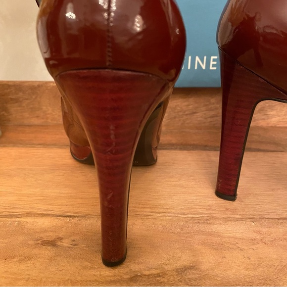 NINE West Deep Red Patent Leather high heel shoes - Picture 6 of 11